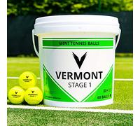 Vermont Balles de Mini-Tennis | 3 Niveaux de Balle en Plusieurs Tailles de Pack | Approuvées par l’ITF (Niveau 1 (Vert), Pack de 3)