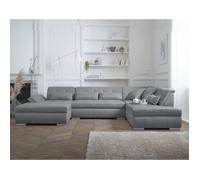 Vermont - canapé panoramique d'angle droit - 7 places - XXL - Gris clair