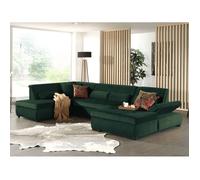 Vermont - canapé panoramique d'angle gauche - 7 places - XXL - en velours