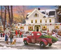 Vermont Christmas Company Calendrier de l'Avent 1000 pièces The Inn at Christmas - 24 Sections de Puzzle à compléter - Compte à rebours jusqu'à Noël Chaque Jour en décembre