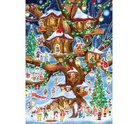 Vermont Christmas Company Calendrier de l'Avent avec cabane d'elfes (compte à rebours jusqu'à Noël)