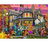 Vermont Christmas Company Puzzle All Hallows' Eve de 1000 pièces - Puzzle d'Halloween pour adultes et familles - Pièces de forme aléatoire - 66 5/8 po x 49 1/4 po
