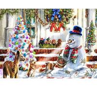 Vermont Christmas Company Puzzle Bonhomme de Neige et Amis 1000 pièces - Puzzle de Noël pour Adultes et familles