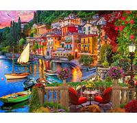 Vermont Christmas Company Puzzle de 550 pièces, représentant Le lac de Côme en Italie