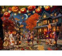 Vermont Christmas Company Puzzle Nuit d'Halloween 1000 pièces - Pièces entièrement emboîtables et de forme aléatoire