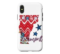 Vermont Floral Chevron Plaid Patrimoine régional Coque pour iPhone X/XS