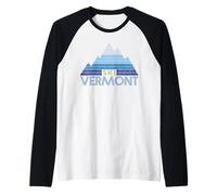 Vermont Ski Vintage Montagne Sports d'hiver Ski Souvenir Manche Raglan