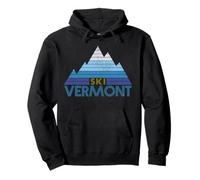Vermont Ski Vintage Montagne Sports d'hiver Ski Souvenir Sweat à Capuche