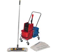 Vermop Chariot de nettoyage Seau 2x17l Presse avec manche / support / 4 serpillières - 044392N12