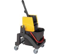 VERMOP Chariot de nettoyage seaux de 1 x 17 l et presse plastique