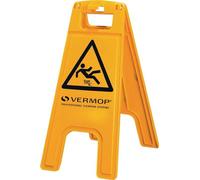 Vermop Panneau d'avertissement jaune Plastique double face Attention danger de glissade - 705
