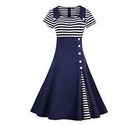 VERNASSA Femmes des Années 50 Elégantes Soirée Robe Vintage Rockabilly Swing Robe de Cocktail, Multicoor, Taille S-4XL