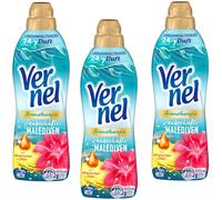 Vernel Aromathérapie Adoucisseur 3x 800ml Magique Maldives 32WL Long Arôme