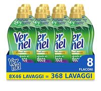 Vernel Aromatherapy rosée de bois, adoucissant machine à laver concentré, sensation de parfum comme fraîchement lavé, 8 x 46 lavages, total 368 lavages