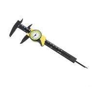 Vernier pour étrier à cadran 150 mm Corps en plastique avec vis moletée de réglage pour une mesure précise de la profondeur intérieure extérieure