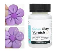 Vernis À L'argile Séché À L'air, Vernis Acrylique Brillant À L'argile - Mastic À L'argile Séché À L'air Imperméable, Finition Brillante Pour Un Effet De Glaçage Brillant