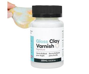 Vernis à l'argile, vernis à l'argile à l'air - Brillant argile émaillée à l'argile sèche à l'air 120 ml - Mastic à l'argile à l'air, vernis à haute brillance, vernis d'argile brillant longue