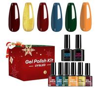 Vernis à Ongles | 6 Couleurs Vernis Gel Hiver,Séchage Rapide Fournitures Manucure pour Femme Mère Épouse Petite Amie Professionnelles