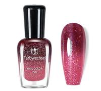 Vernis à ongles à base d'eau - Rouge nacré - Longue durée - Vernis à ongles à base d'eau - Pour bricolage - À température contrôlée par la température - Changement de couleur - Pas de lampe UV - Pour