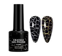 Vernis à ongles à ongles craquelé - Gel UV avec motif marbré - 7 ml de couleur avec effet craquelé - Accessoire de manucure cool pour filles - Décoration d'ongles - Salon - Maison - Vacances - Bal de