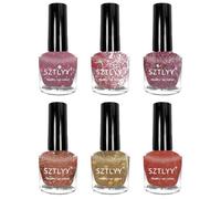 Vernis À Ongles À Paillettes, 6 Pièces Vernis À Ongles Nude Pailleté À Séchage Rapide Longue Durée Brillant Séchage Rapide, Sans UV, Manucure À Faire Soi-même À Domicile, 8ml