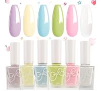 Vernis à ongles à séchage rapide - Longue durée - Couleur unie - Rouge - À base d'eau - Pour bricolage - Sans lampe UV - Vernis à ongles à séchage rapide - Vernis à ongles non toxique