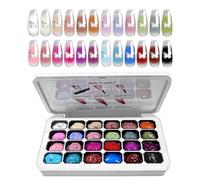 Vernis à ongles - Accessoires de manucure - 24 couleurs - Palette de gel dégradé - Pour débutantes, femmes, filles, mamans, épouses, mariées, étudiants en art, amateurs de bricolage, salon