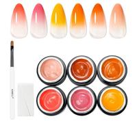 Vernis à Ongles - AIMEILI - Kit de Gel Pat Dégradé - 6 Couleurs - Application Facile - Inclus Éponges et Brosse