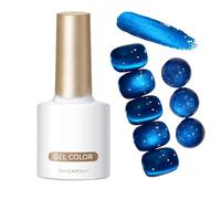 Vernis À Ongles Bleu,10 Millilitres Base Magnétique Brillante À Séchage Rapide,Vernis À Ongles Bleu - Pour Les Femmes La Famille Le Débutant La Fête La Scène La Représentation La