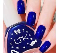 Vernis à ongles bleu, à séchage rapide, brillant, bleu nacré, avec finition crémeuse, résistant aux puces et couleur des ongles, pour bricolage et manucure à la maison (bleu saphir)