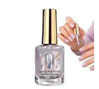 Vernis à ongles brillant effet miroir 10 ml sans lampe | Renforcement des ongles à séchage rapide pour fête quotidienne manucure maison écaillage casse faiblesse