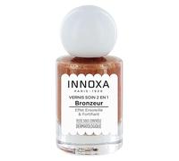 Vernis à Ongles Bronzeur Bronze Radieux 10ml - Soin 2 en 1 Éclat & Fortifiant | INNOXA Paris 1920 - Teinte Bronze Lumineuse pour Ongles Sensibles