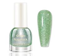 Vernis à ongles doré nacré non toxique à base d'eau sans vernis à ongles UV pour bricolage manucure à la maison, paillettes pour manucure DIY à la maison