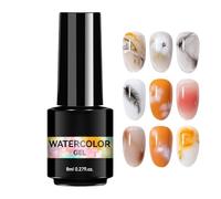 Vernis À Ongles Effet Aquarelle,8ml Naturel Longue Durée | Gel Marbre pour Vernis à Ongles et Art de Manucure - Pour Vacances Anniversaire Mariage Noël Halloween Salon À Domicile Quotidien