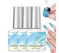 Vernis à ongles effet aquarelle, vernis gel effet aquarelle, vernis à application fluide, pour la maison, la scène, les voyages, les mariages et les fêtes (3pcs)