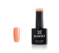 Vernis à ongles en gel bluesky, coquilles dans le sable 80644, orange, corail, durable, résistant aux puces, 10 ml (nécessite du séchage sous lampe LED UV)