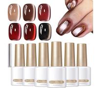 Vernis à ongles en gel magnétique - 6 couleurs, longue durée de vie, haute brillance, vernis à ongles holographique avec aimant - pour femmes, filles, vacances, anniversaire, fête, voyage