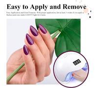 Vernis À Ongles En Gel Violet, Imtiti 1 Pcs 15 Ml Rebecca Pavage De Couleur Violette Off Led Gel Led Land Lande Gel Postis Lort Nail Art Starter Manicure Salon Diy À La Maison