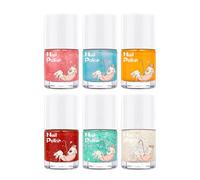 Vernis à Ongles Enfant - Ensemble 6 Couleurs Marqueurs Décollables | Séchage Rapide Pailletés Brillants Nude à Base d'Eau,Pour Femme Fille Maman Salon à Domicile Anniversaire Noël