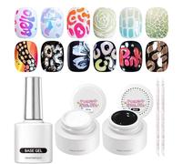 Vernis à ongles gel | Base coat professionnelle - Dessin de dentelle - Pour voyage, extérieur, intérieur, voyage d'affaires, école, petite amie, épouse, amie, sœur, fille