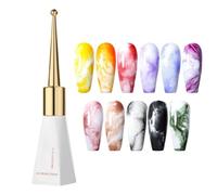 Vernis à ongles gel Blooming Smudge 10 ml, vernis à ongles UV LED soak-off, effet marbré, gain de temps et efficacité, adapté aux débutantes et aux salons de manucure