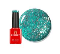 Vernis à ongles gel Bluesky, Blue Green TEAL - BLZ10, paillettes, longue durée, résistante aux puces, 5 ml (nécessite du séchage sous lampe LED UV)