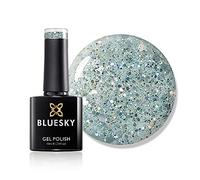 Vernis à ongles gel Bluesky, Blz49, bleu, paillettes, léger, ciel, durable, résistant aux puces, 10 ml (nécessite du séchage sous lampe à LED UV)