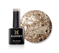Vernis à ongles gel Bluesky, Button Gold DC002, paillettes, longue durée, résistante aux puces, 10 ml (nécessite du séchage sous lampe LED UV)