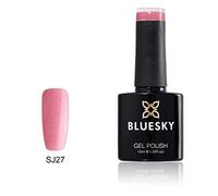 Vernis à ongles gel Bluesky, Crystal Bright Rose Shimmer SJ27, paillettes, longue durée, résistante aux puces, 10 ml (nécessite de guérir sous lampe LED UV)