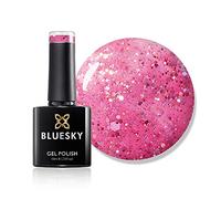 Vernis à ongles gel Bluesky, Girl's Girl Blz46, brillant, paillettes épais, rouge, rose, longue durée, résistante aux puces, 10 ml (nécessite du séchage sous une lampe LED UV)