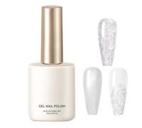 Vernis à ongles gel, colle à ongles haute résistance et longue durée | 15 ml de vernis à ongles gel blanc nacré de couleur blanc nacré | pour femmes, filles, salon à domicile, manucure, pédicure et