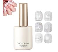 Vernis À Ongles Gel - Colle Longue Durée, Vernis À Ongles Gel Blanc Nacré 15 Ml, Manucure Design, Couche De Finition De Base Brillante | Pour Les Femmes Filles Amateurs De Bricolage Manucure