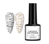 Vernis à ongles gel - Cool - Vernis à ongles craquelé - 7 ml - Manucure en marbre transparent - Décoration d'ongles pour salon, maison, événements, design aquarelle pour bal de fin d'année