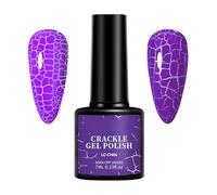 Vernis à ongles gel - Cool - Vernis à ongles craquelé - 7 ml - Manucure en marbre transparent - Décoration d'ongles pour salon, maison, événements, design aquarelle pour bal de fin d'année